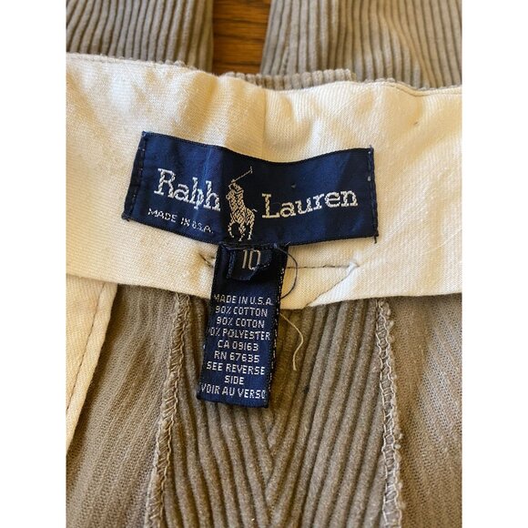 Ralph Lauren Men 10 Pants Corduroy Khaki Vintage - Picture 3 of 4